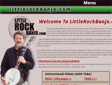 Tablet Screenshot of littlerockbanjo.com
